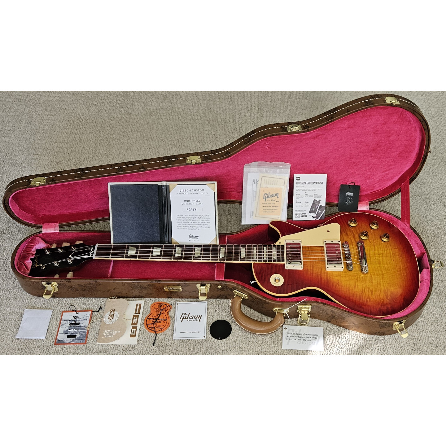 2023 Gibson Custom 1959 Les Paul Standard LPR9 Reissue Murphy Lab Ultra Light Aged - Factory Burst