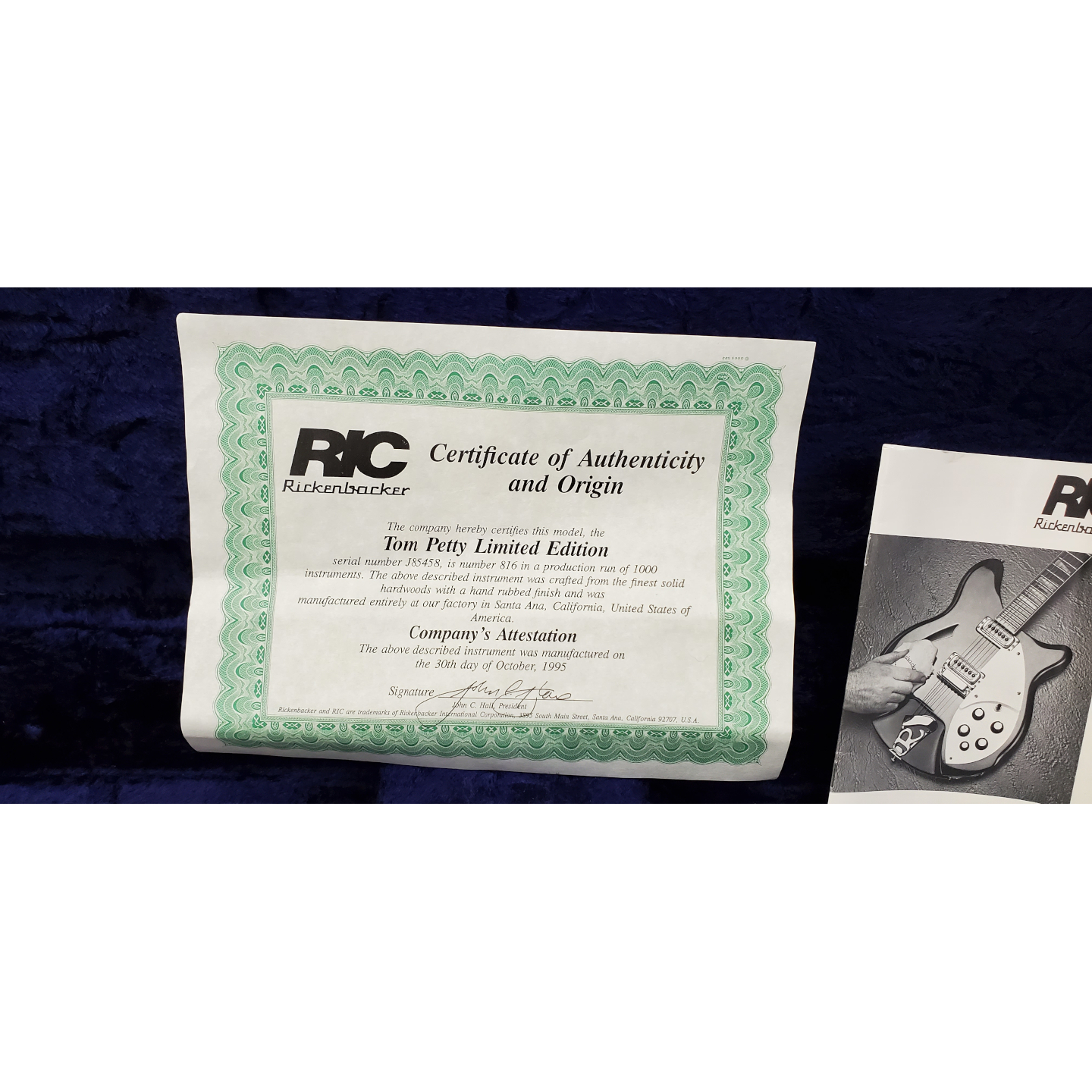 1995 Rickenbacker 660/12TP Tom Petty Signature Jetglo Black 12-String 660-12 Electric Guitar