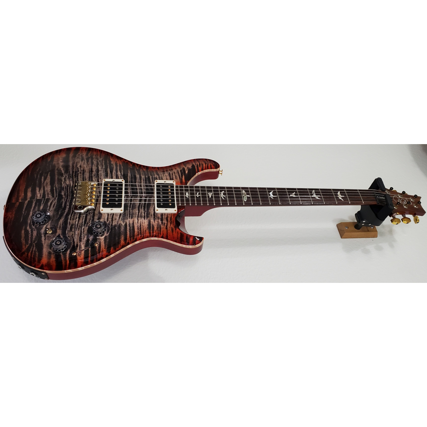 2021 PRS Custom 22 10-Top Piezo Charcoal Cherry Burst Paul Reed Smith Core Electric Guitar