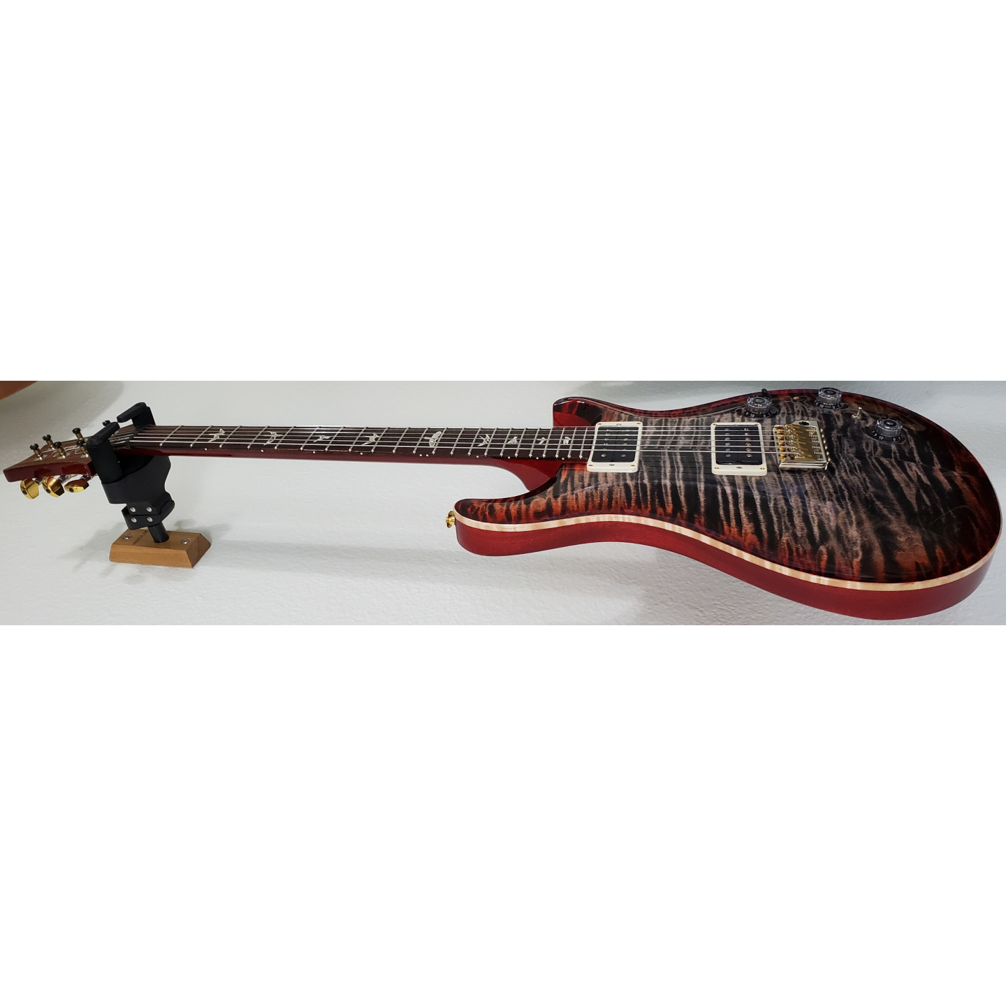 2021 PRS Custom 22 10-Top Piezo Charcoal Cherry Burst Paul Reed Smith Core Electric Guitar