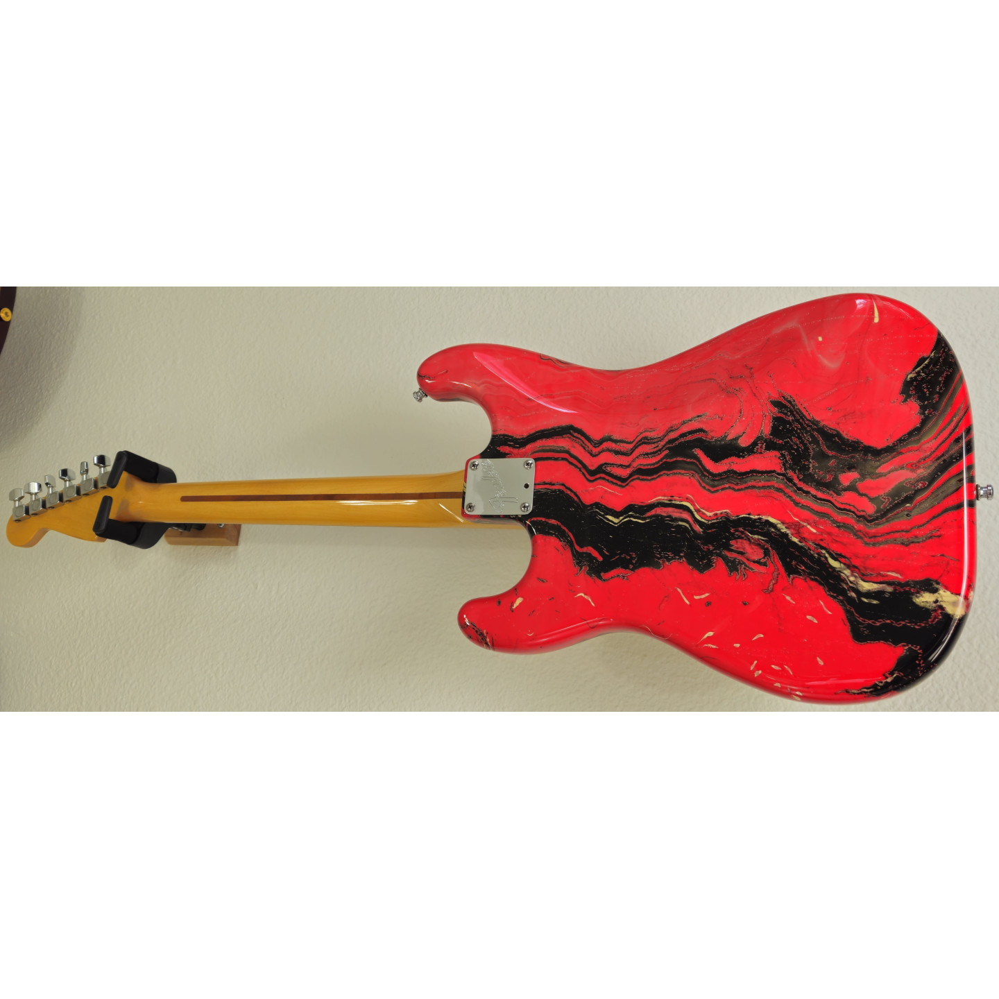 MINT 1983 Fender Bowling Ball American Stratocaster Red Swirl Marble Vintage Electric Guitar
