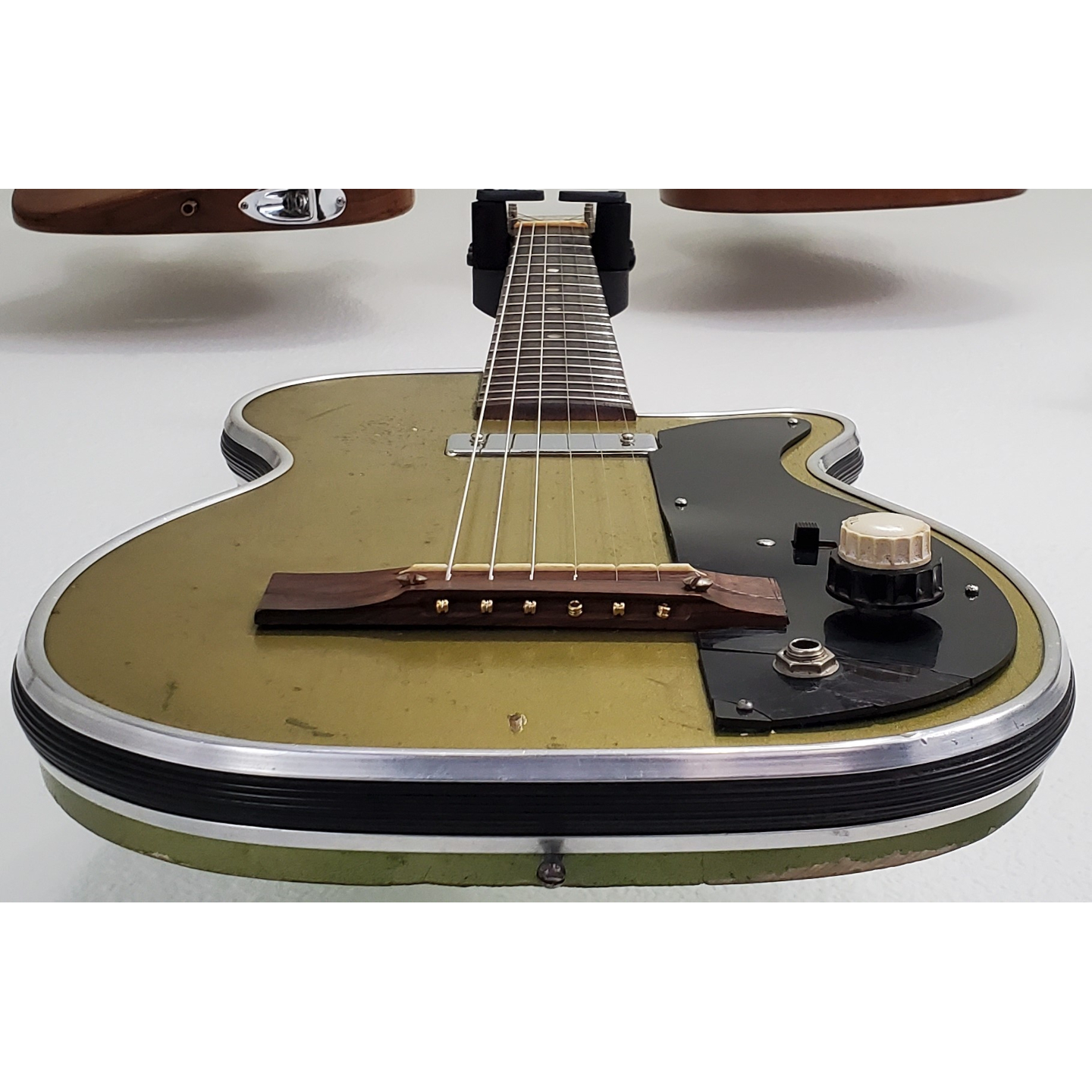 1956 Harmony H42 Stratotone Newport Colorama Metallic Green Vintage Electric Guitar