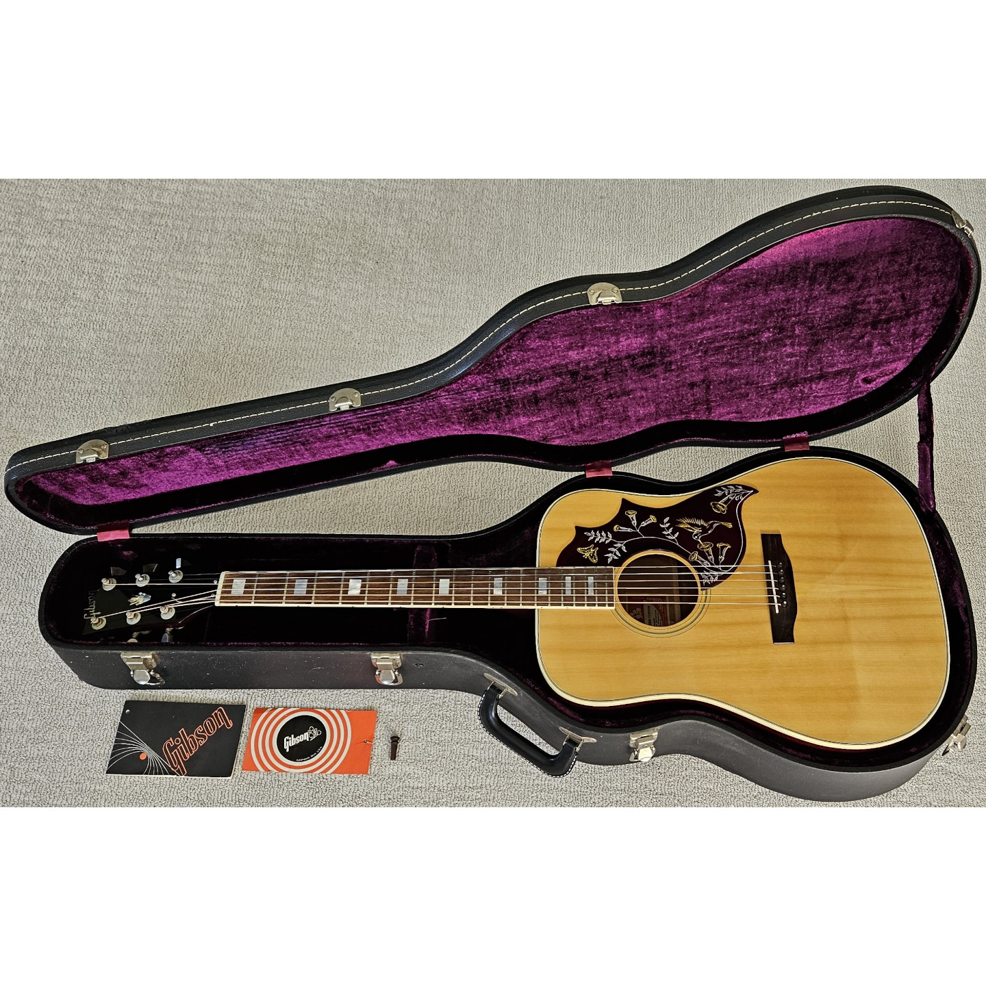 1974 Gibson Hummingbird Custom Natural Vintage Dreadnought Acoustic Guitar