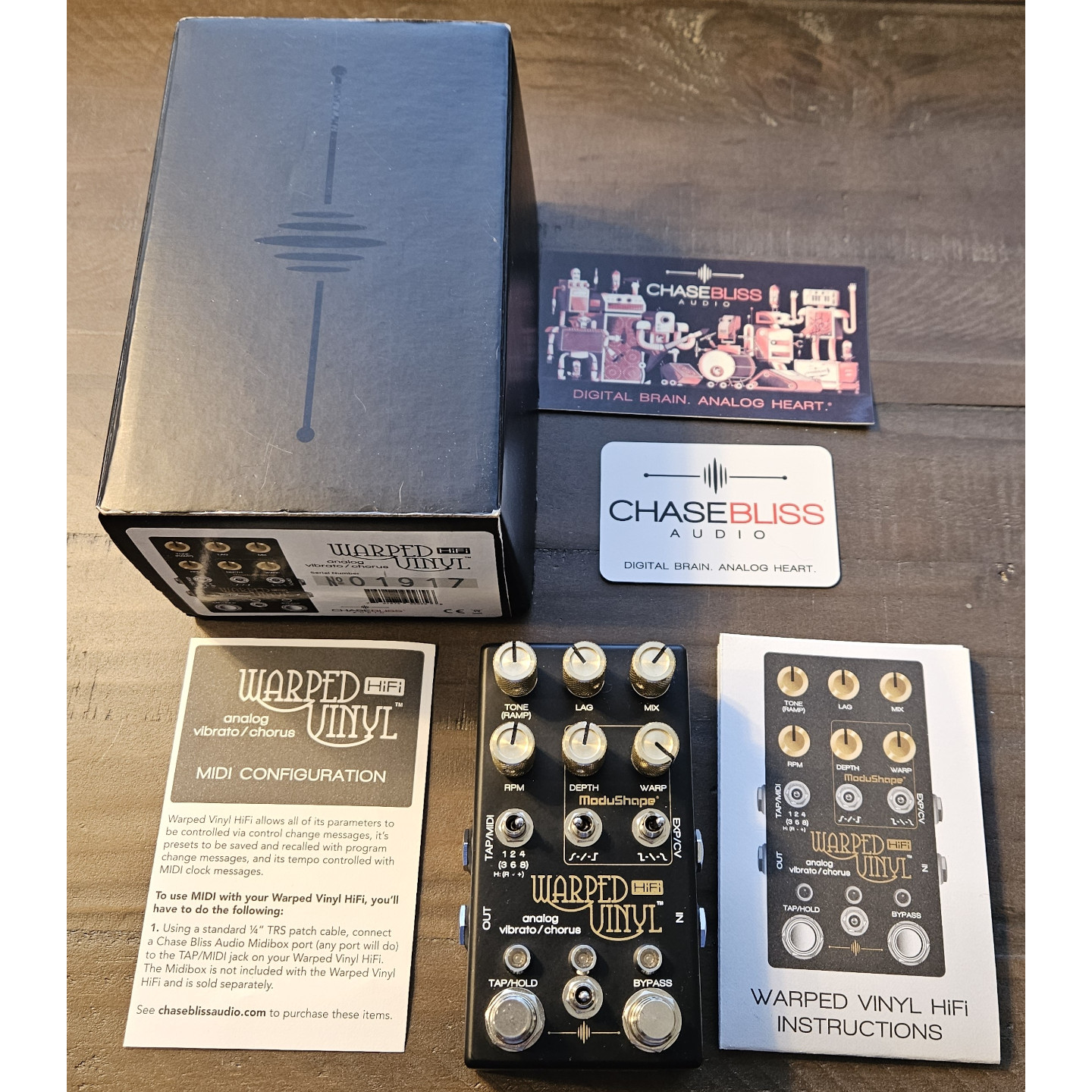 Chase Bliss Audio Warped Vinyl HiFi Vibrato Chorus Boutique Electric Guitar Effects Pedal
