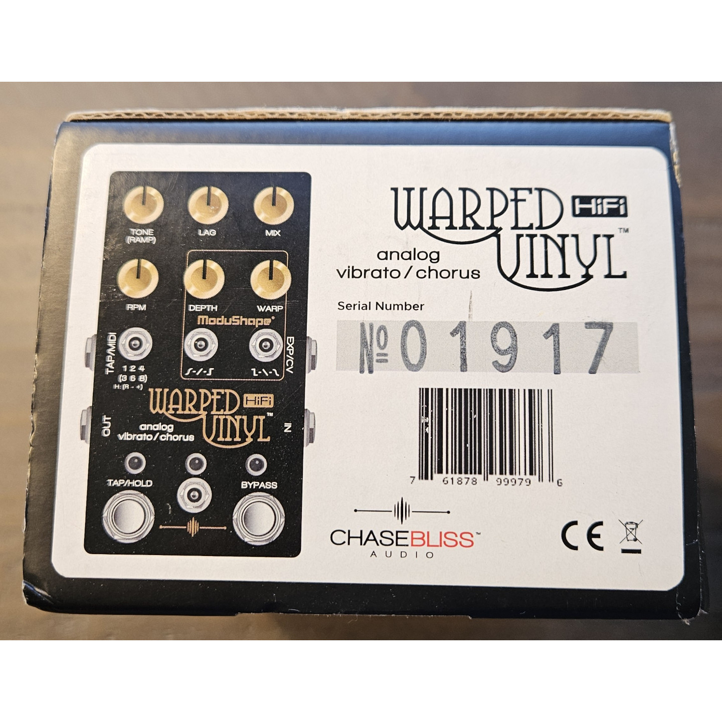 Chase Bliss Audio Warped Vinyl HiFi Vibrato Chorus Boutique Electric Guitar Effects Pedal