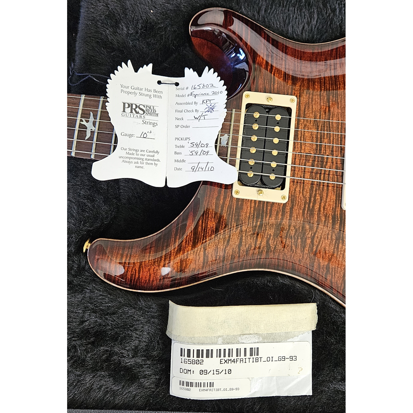 2010 PRS Custom 24 Experience Limited Artist 10-Top Orange Tiger Paul Reed Smith Core Electric Guitar