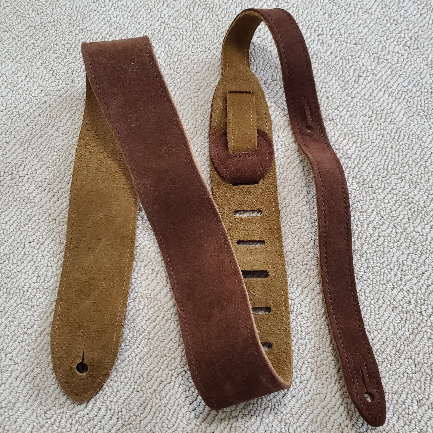 Levy's Brown Suede Leather Guitar Strap